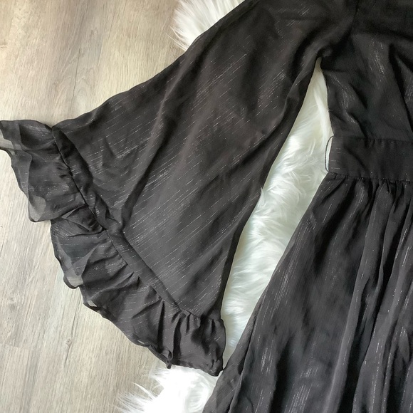 ShowPo Dangerous Woman plunge thigh split dress Black US 6 - Picture 8 of 14